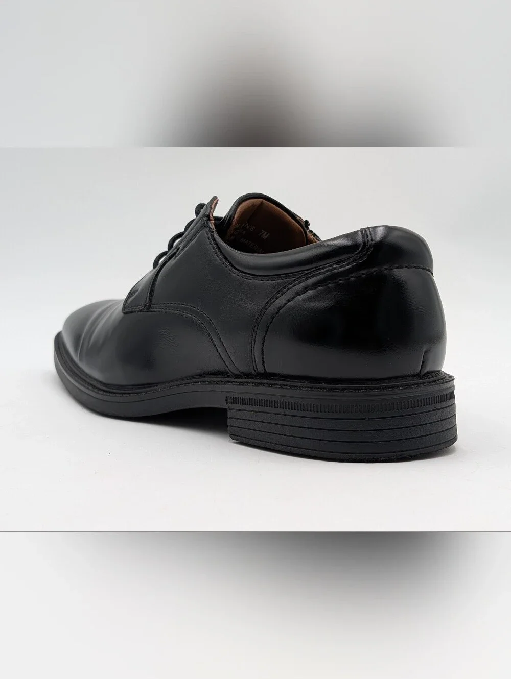 Dockers Sz 7M Men Black Oxford Dress Shoes Lace Up Quilted Sole Business Casual